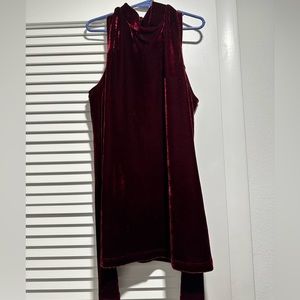 Velvet mock neck top size S